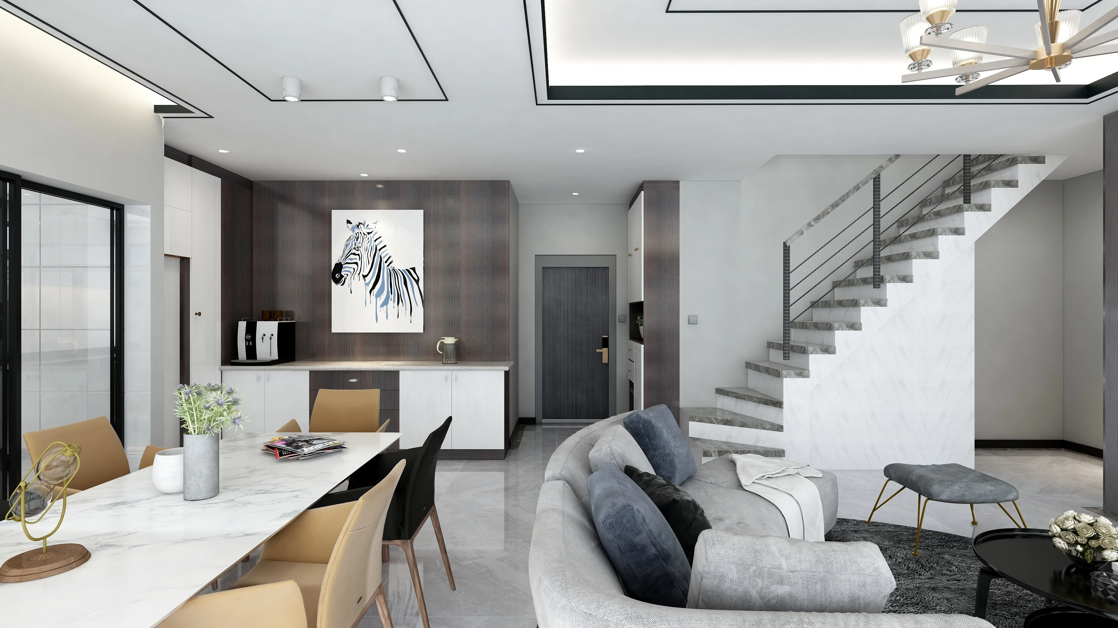 The Benefits of Recessed Lighting in Your Dining Room: Repetition: A Key Design Element