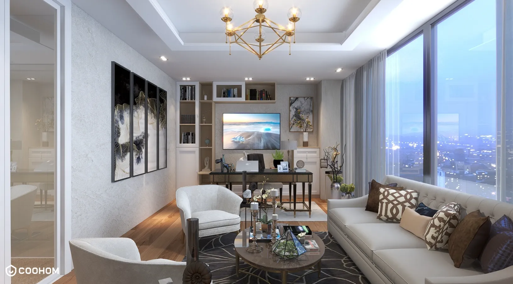 Minimalist Office with a View