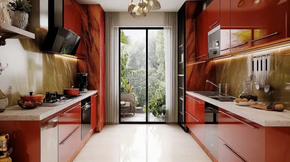4.&nbsp;Single-wall Kitchen with Breakfast Counter