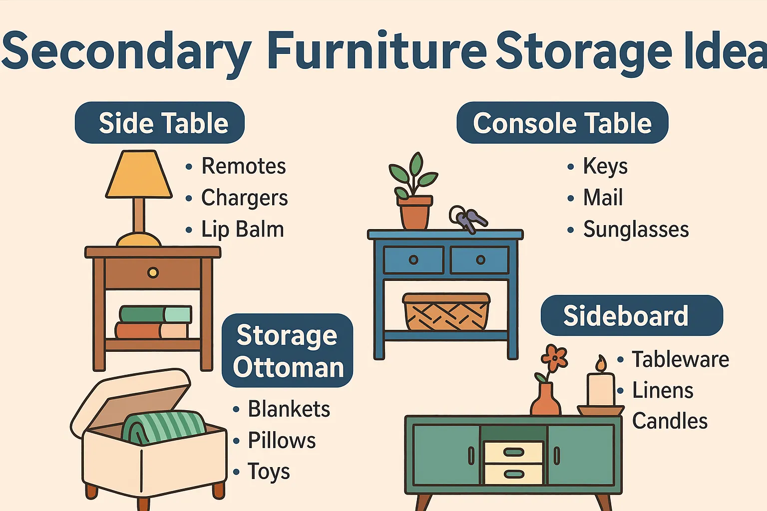 What Might Be Placed in Secondary Furniture?: Practical Ideas to Maximize Space Without Sacrificing Style