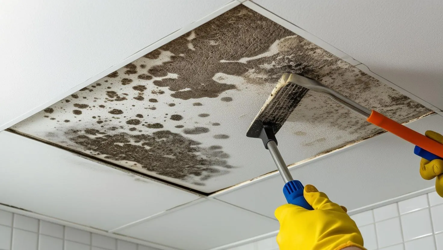 How to Remove Mold from a Bathroom Ceiling:  A 3-Minute Guide