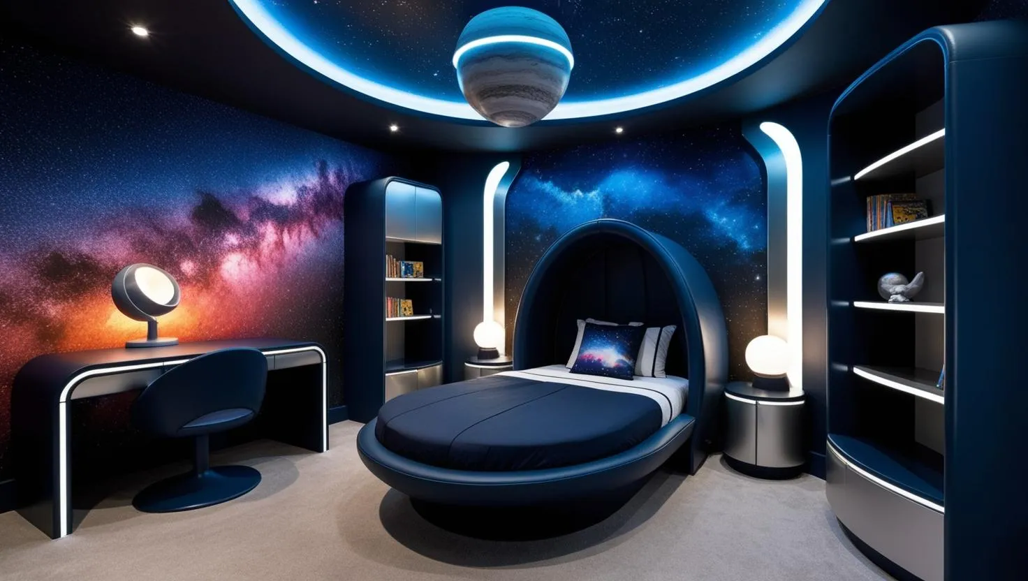 例３：宇宙をテーマにした子供部屋