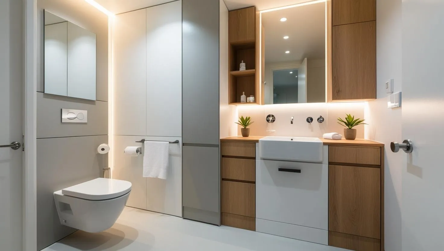 例1：北欧ミニマル風トイレ