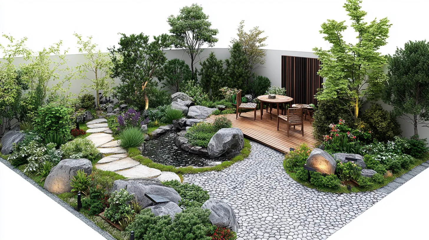 例1：ナチュラル・モダン小庭