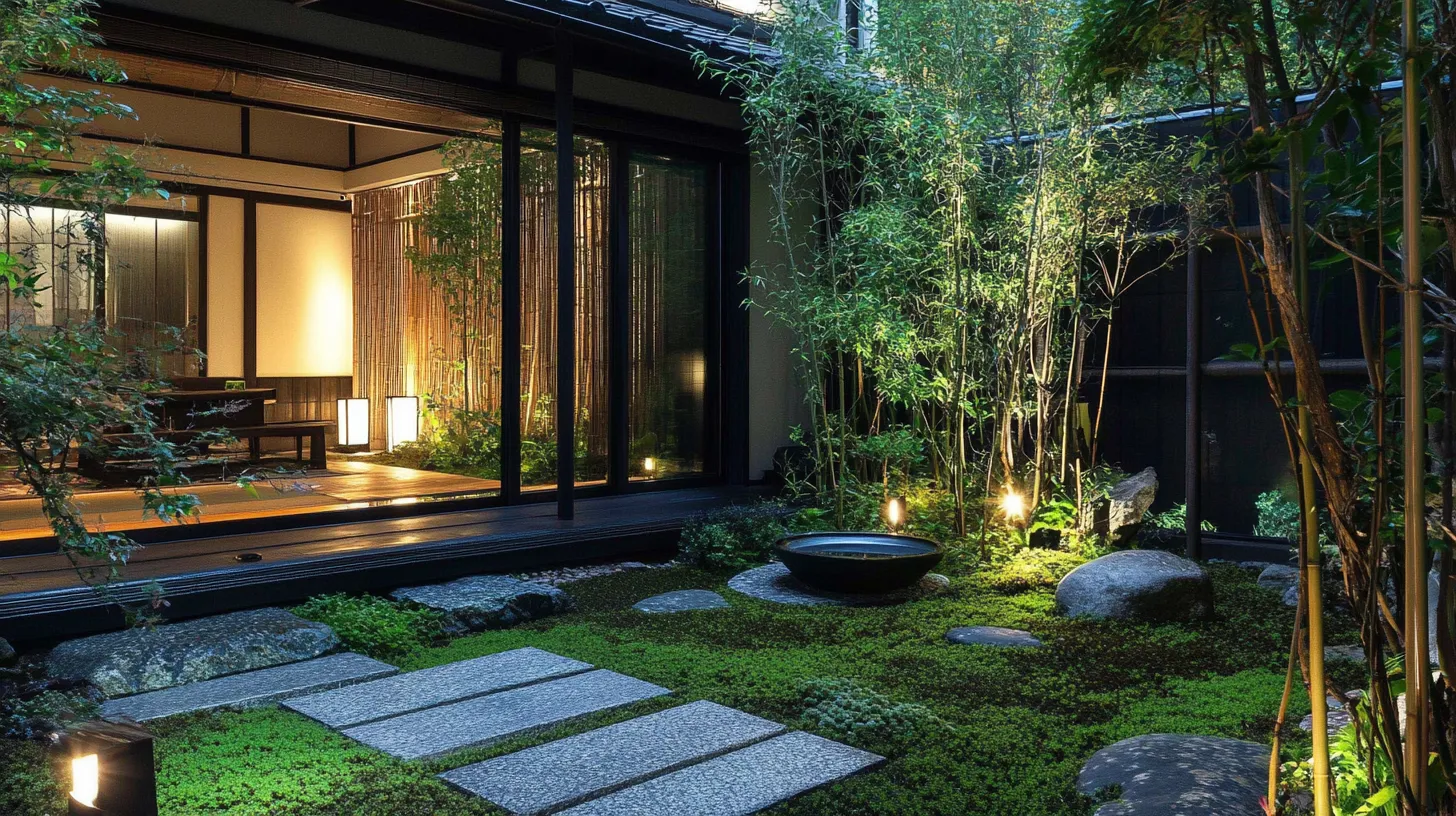 例2：和風枯山水の禅庭