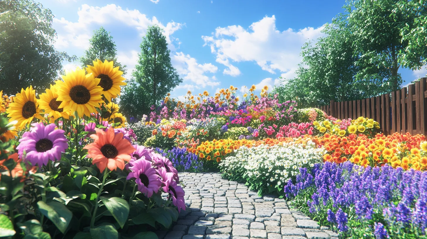 例1：日当たりの良い家庭花壇