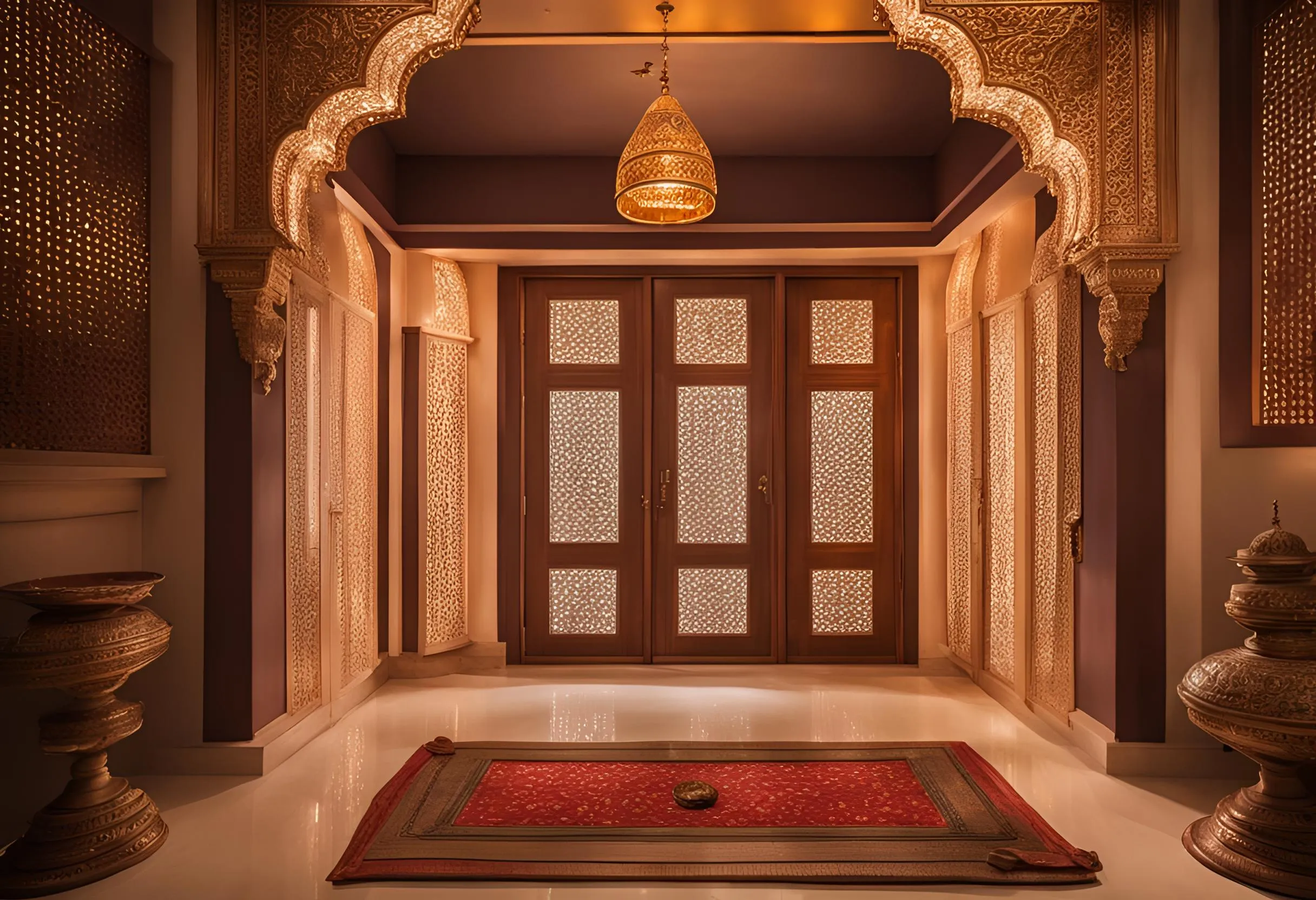 10 Stunning Pooja Room Double Door Designs Blending Tradition and Modernity: Create Your Sacred Sanctuary!