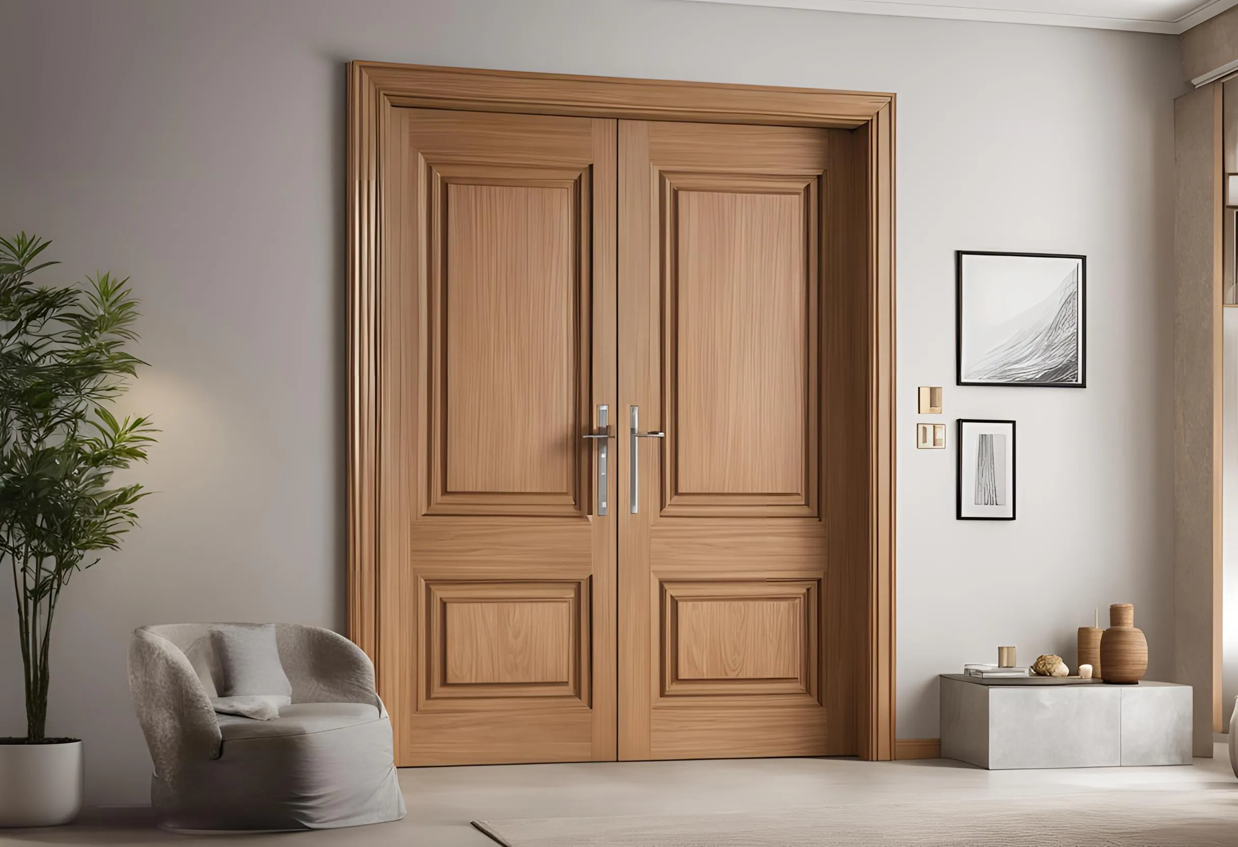 10. Minimalist Style Double Doors