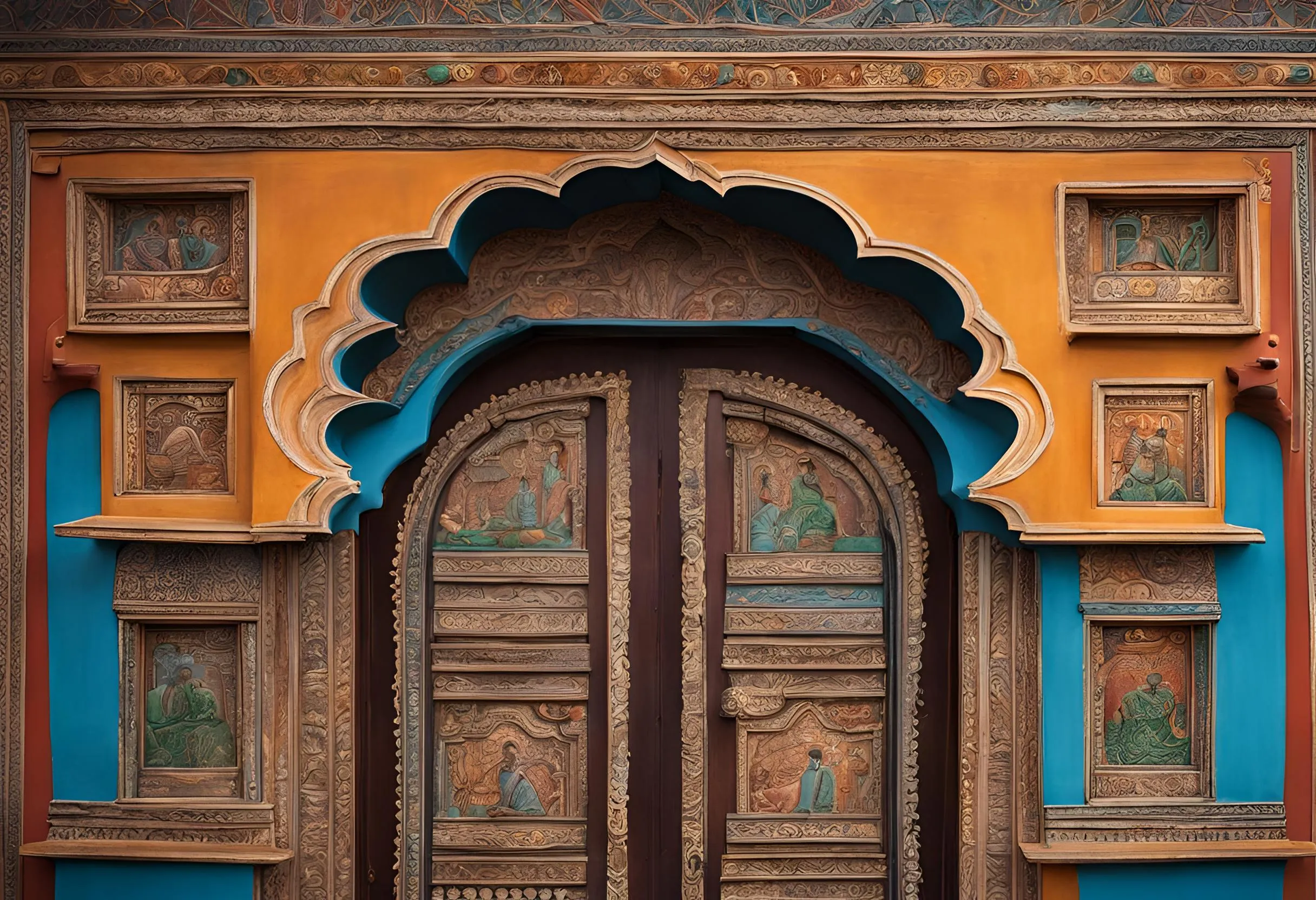 6. Regionally Inspired Patterned Double Doors