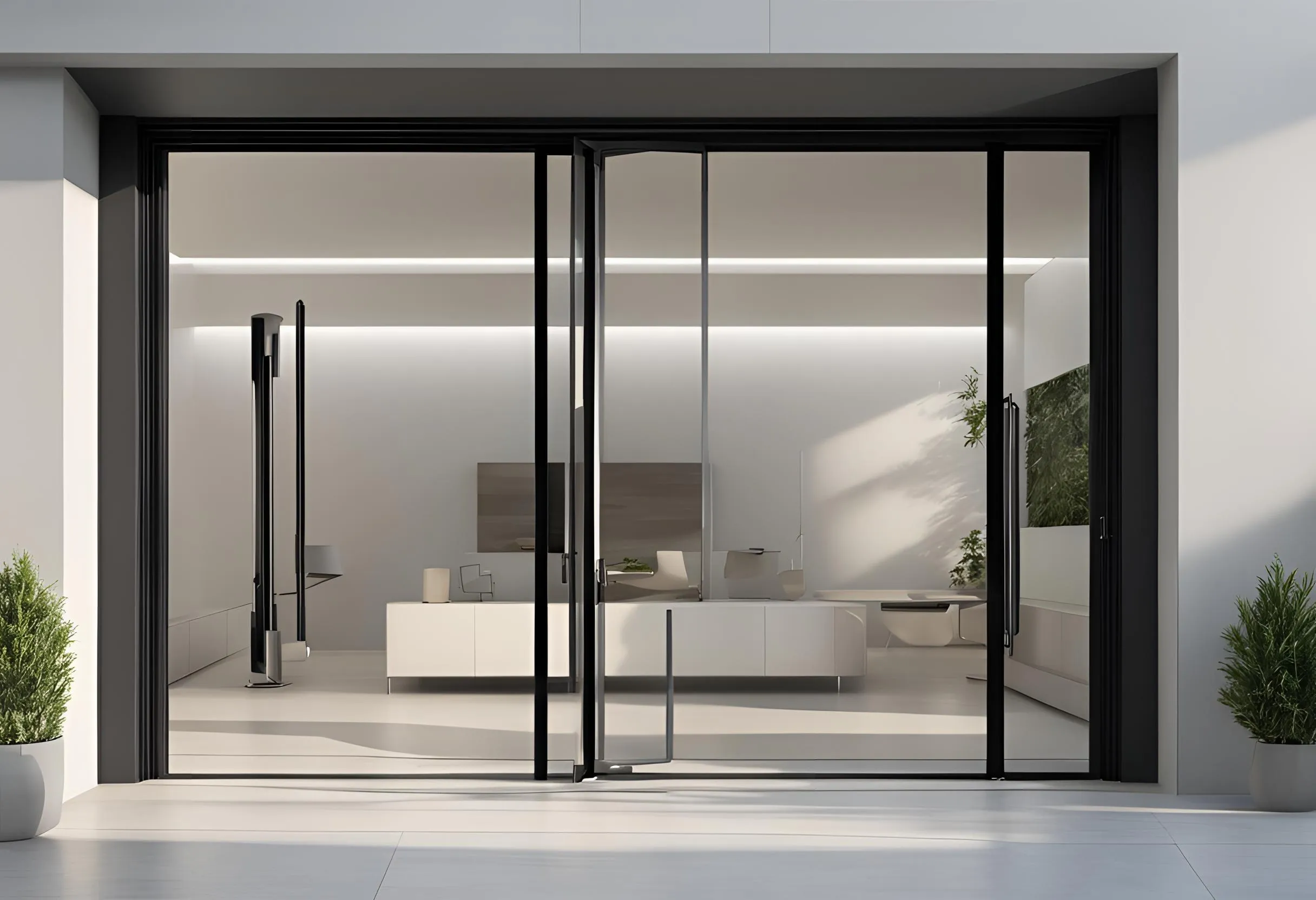 8. Modern Hybrid Sliding and Double Door Design