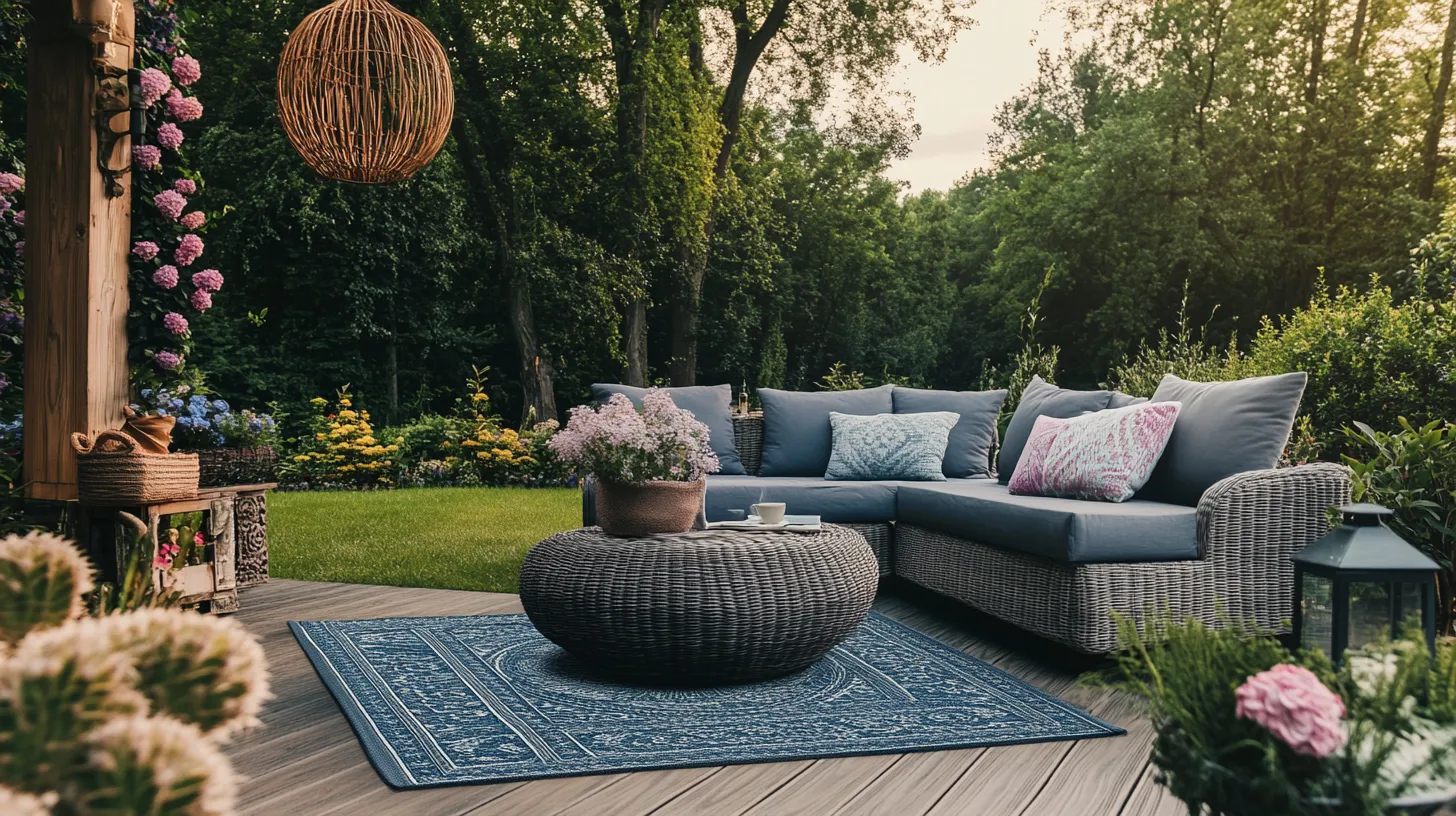 2. Outdoor Rug to Define Zones