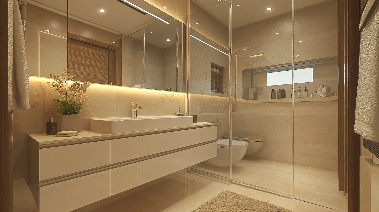 6. Add a Mirror Cabinet with Backlight