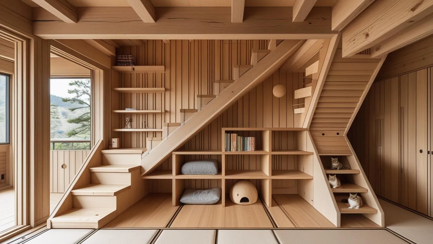 山梨県甲府市の多機能階段下空間デザイン