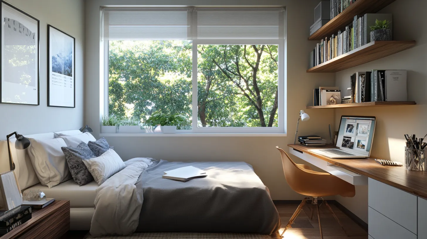 3. Use the Window End for a Reading Nook or Floating Desk