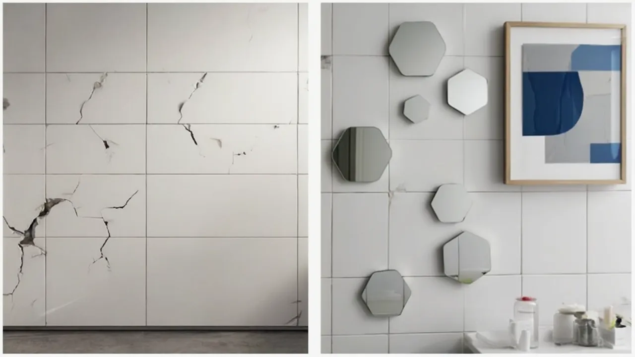 5. Stick On a Mini Mirror or Waterproof Art Frame – Beauty Plus Function