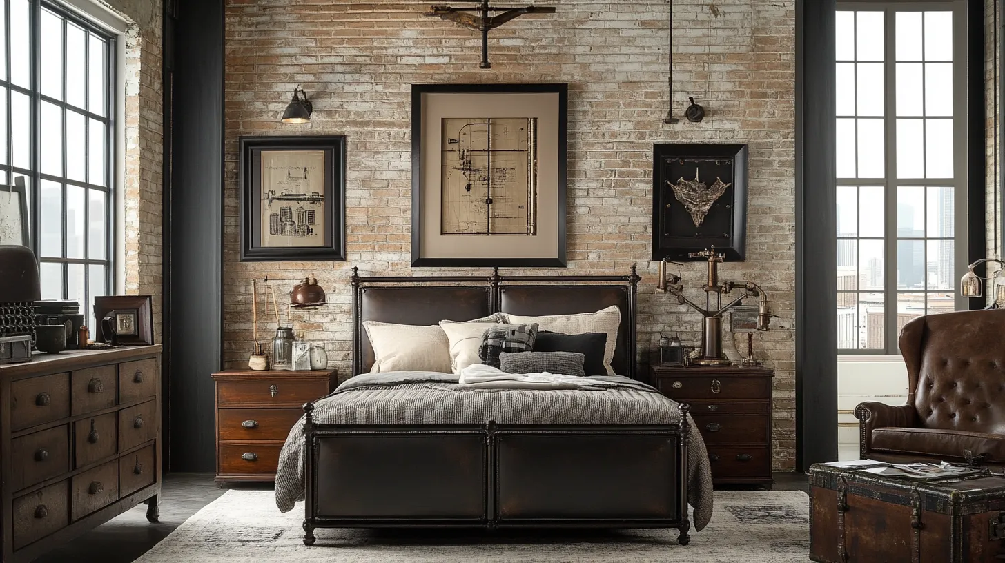 Industrial Cool: Exposed hardware, metal-framed furniture, and deep neutral tones. Adds personality in a small footprint.