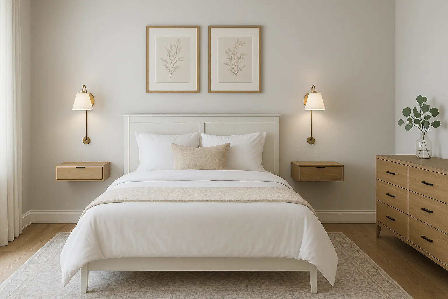 1. The Centered Queen Layout (Best for Visual Balance)