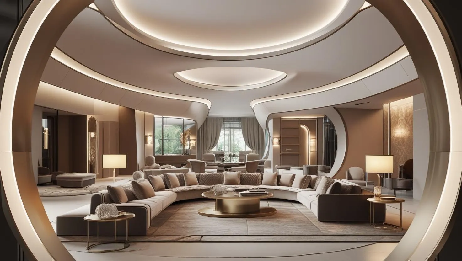 楕円パースでつくる洗練インテリアの新定番: 奥行きと美の演出