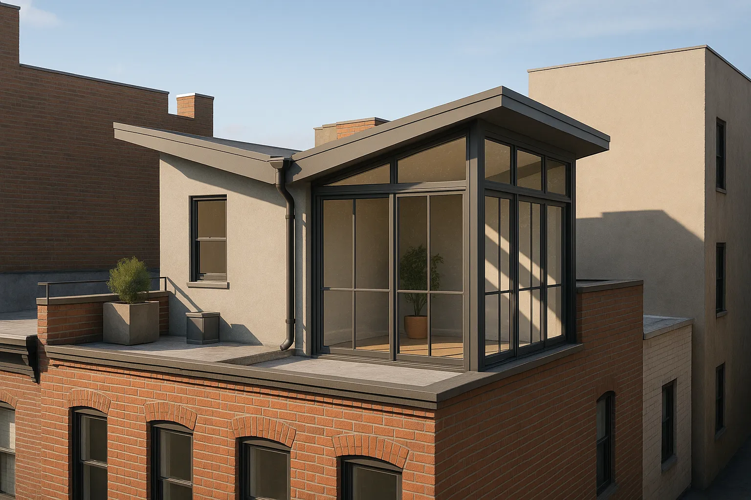 Urban Rowhouse Rooftop Extension (Brooklyn, NYC)