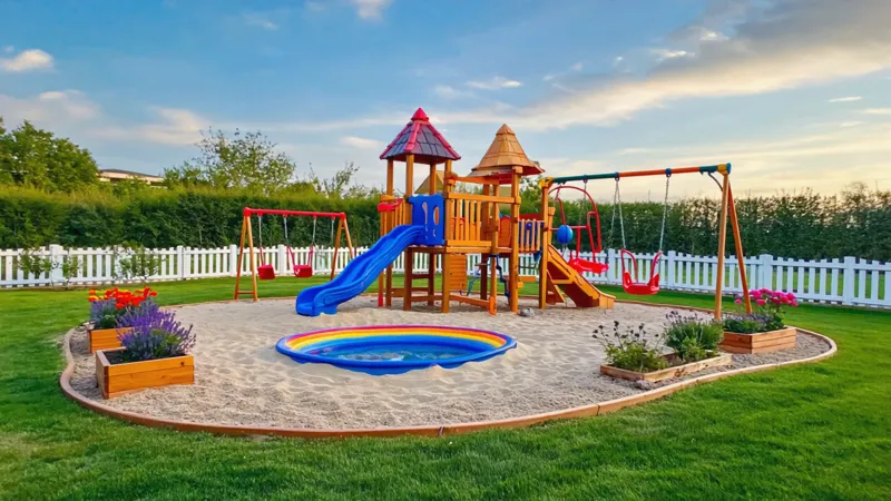 ペットと子供の楽しい遊び場