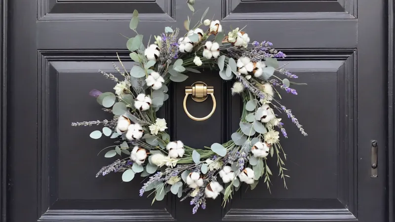 ドライフラワーのドア飾りアイデア