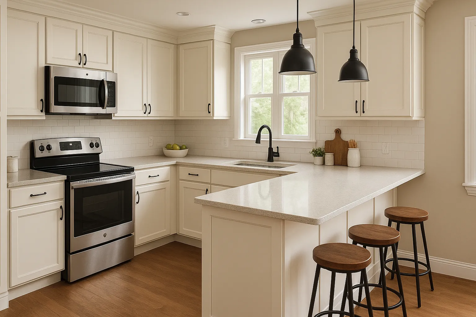 3. U-Shaped with Breakfast Bar