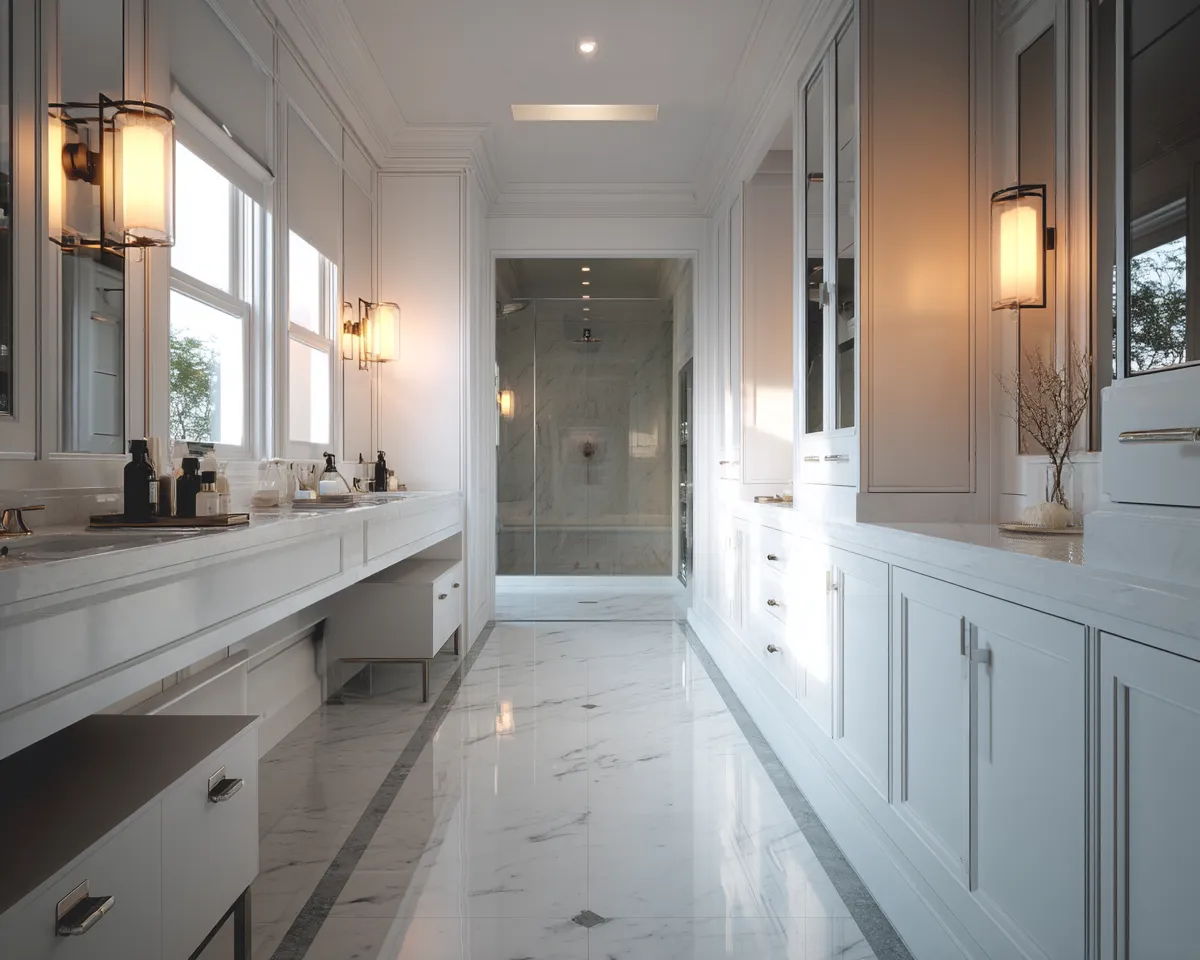 Layout 1: Classic Master Bath with Tub + Shower