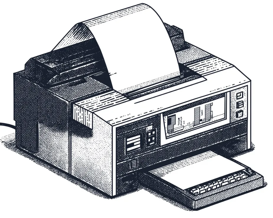 6. Bookshelf-Integrated Printer Platform