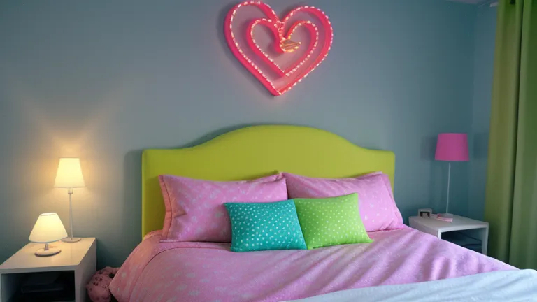 Neon Room Decor and Bold Colors