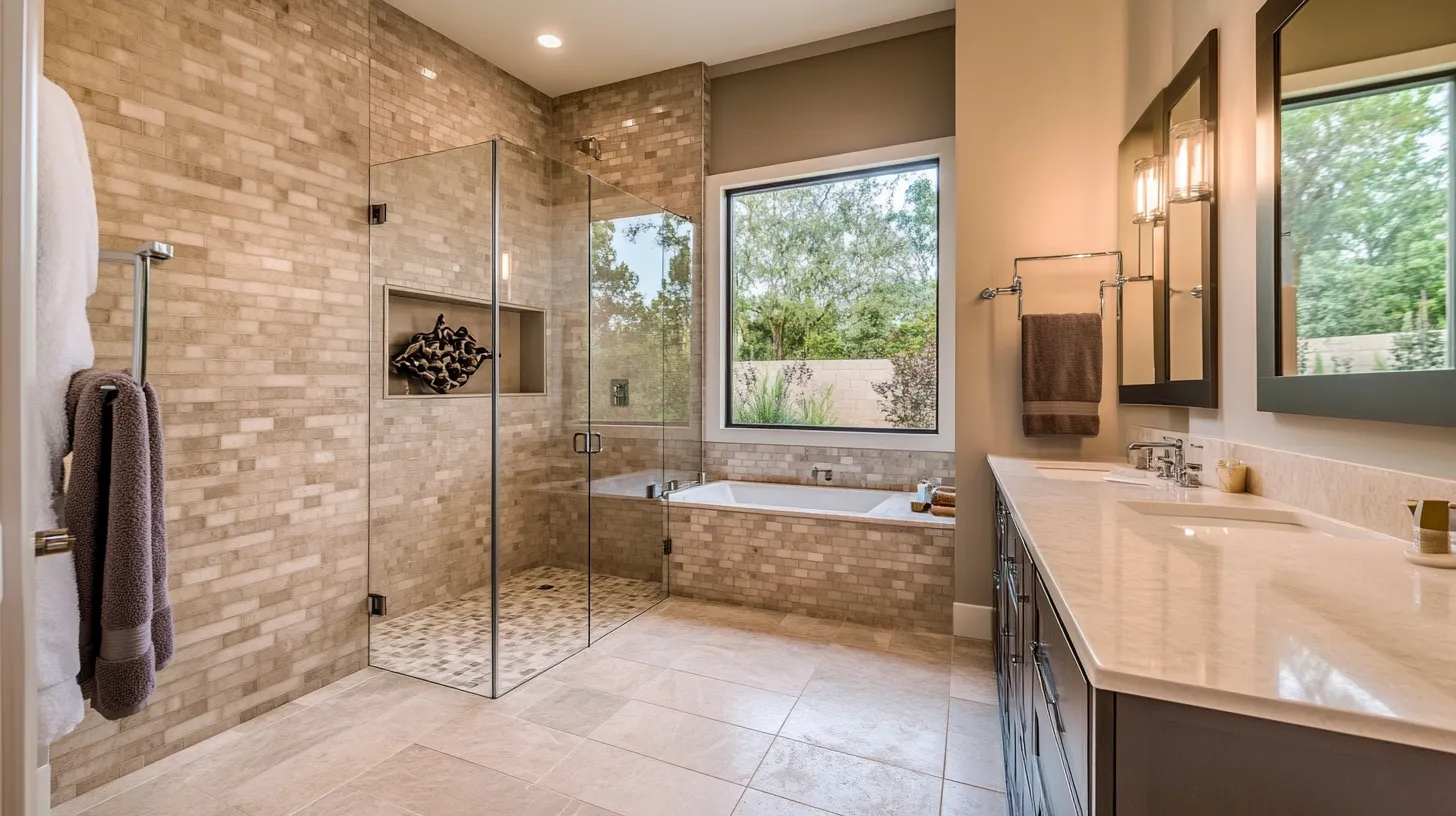 1. Walk-In Shower with Frameless Glass