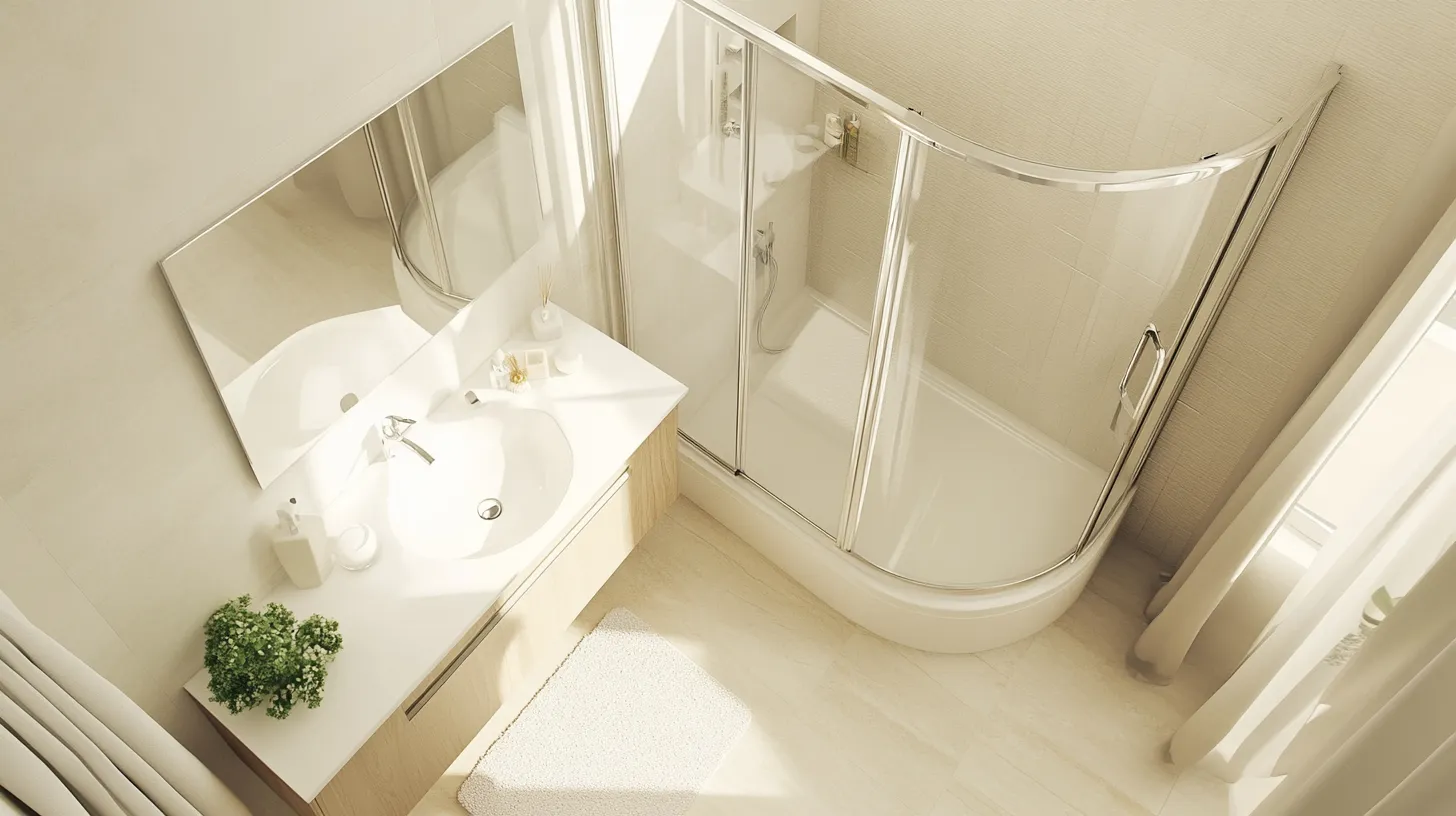 3. Corner Sink and Diagonal Shower