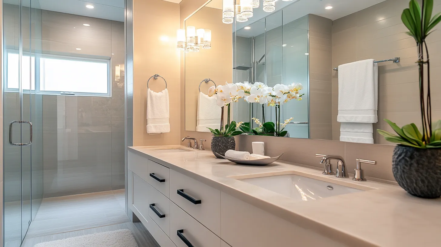 5. Large Mirror Across the Wall