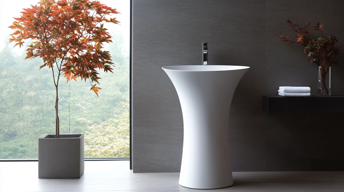 7. Sleek Modern Cone or Column Sink