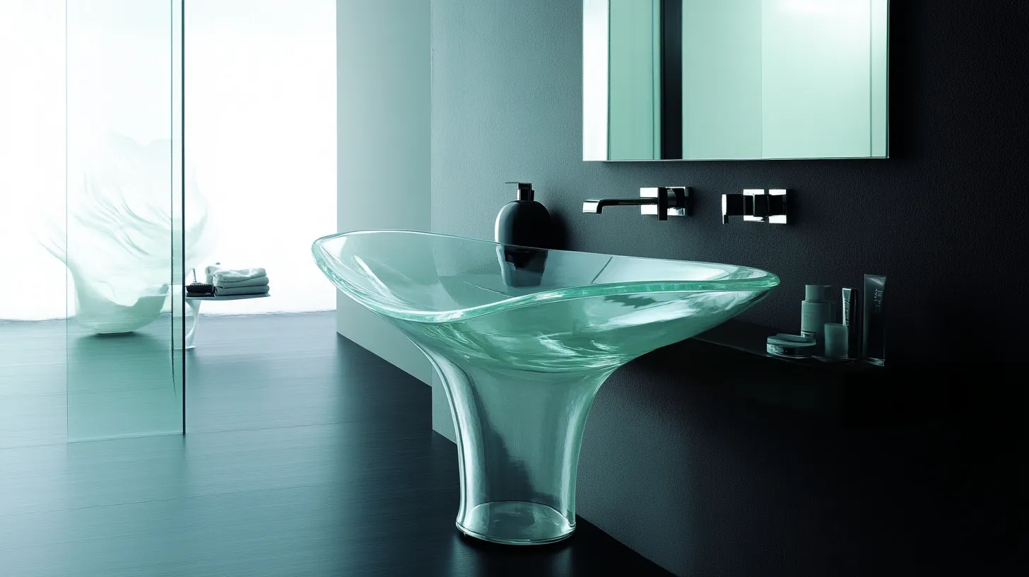 8. Glass-Topped Pedestal