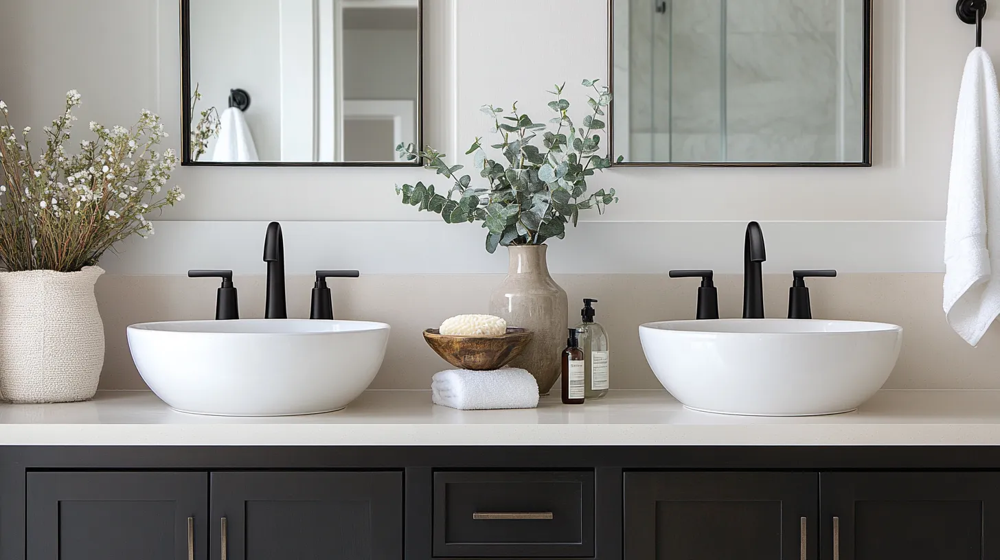 10. Double Pedestal: His and Hers Setup