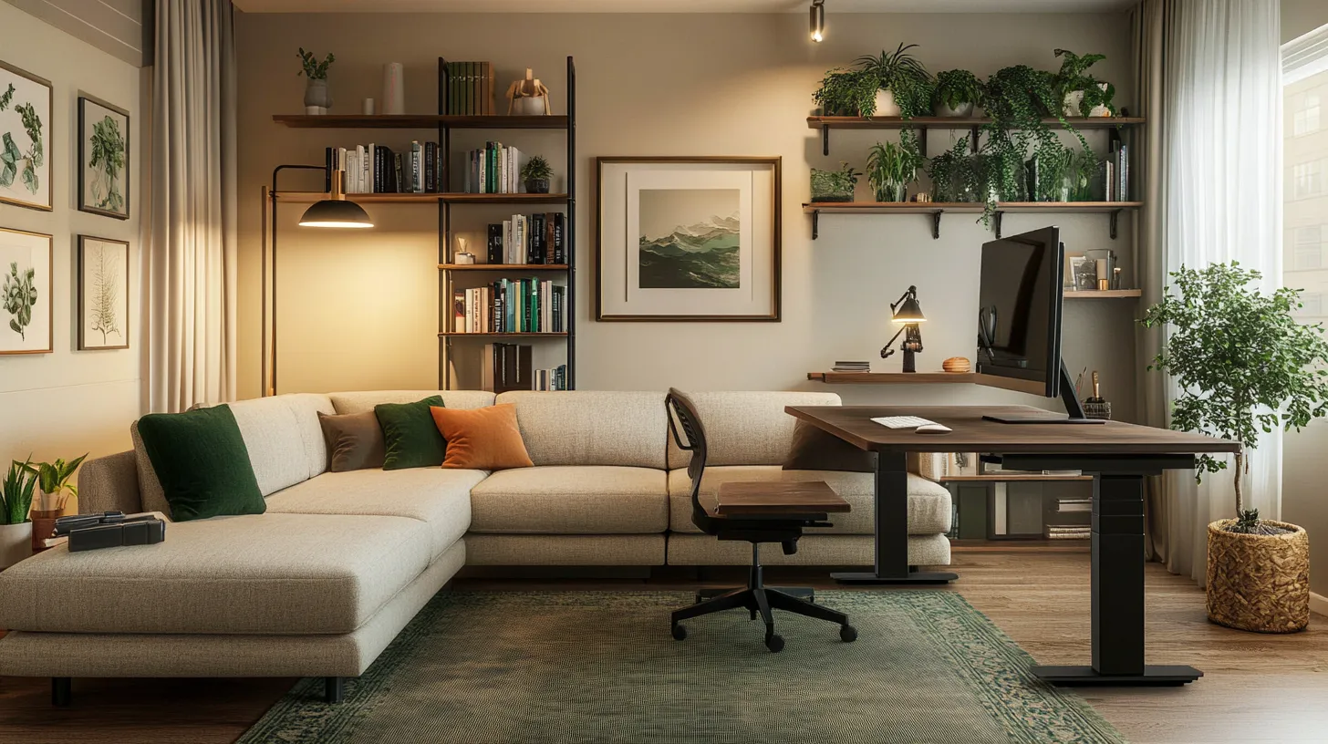 Layout 3: Living Room with Home Office