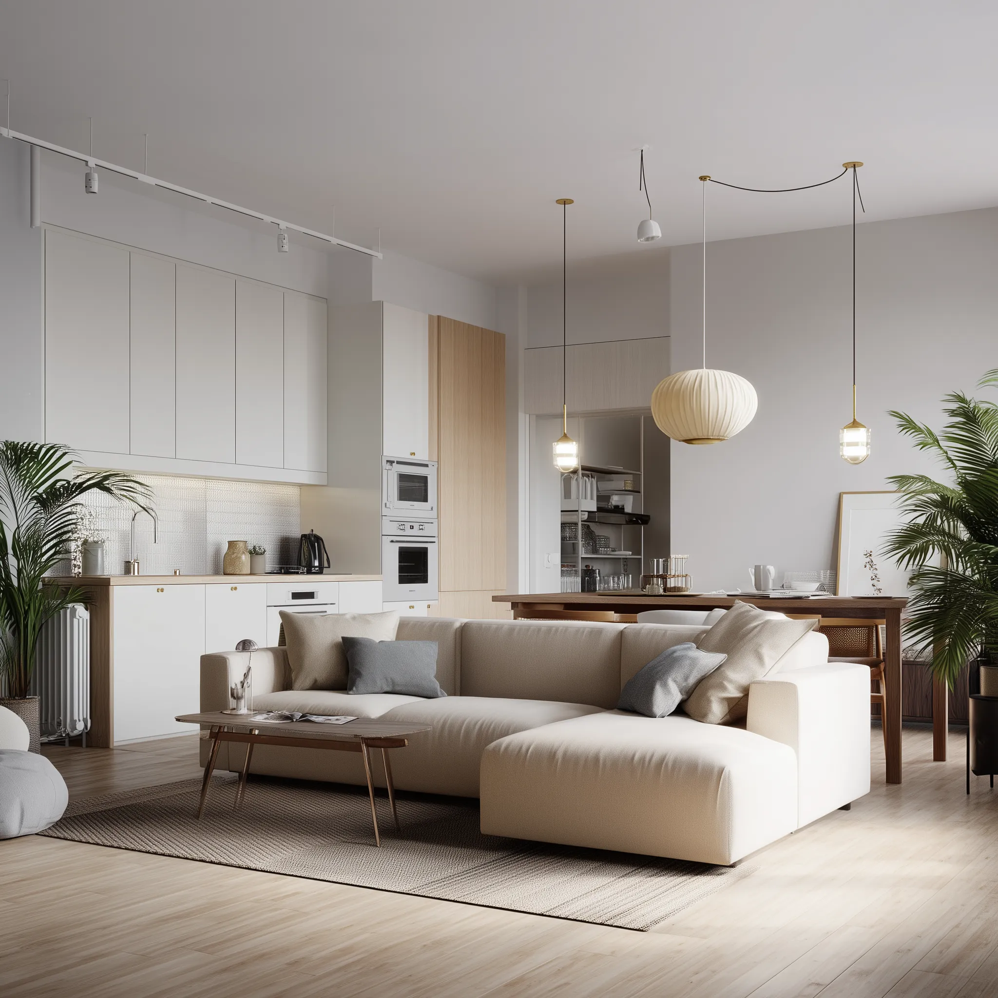 2. Open-Concept Living and Kitchen Space