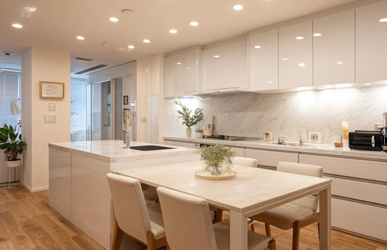 5. T-Shaped Layout with Breakfast Nook