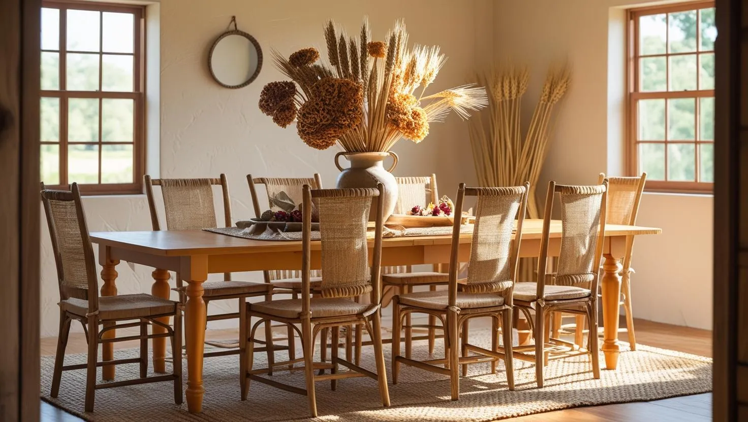 Rustic Tan Dining Room Decor