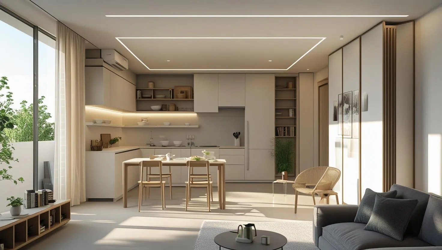 事例3：オープンワンルーム風レイアウト