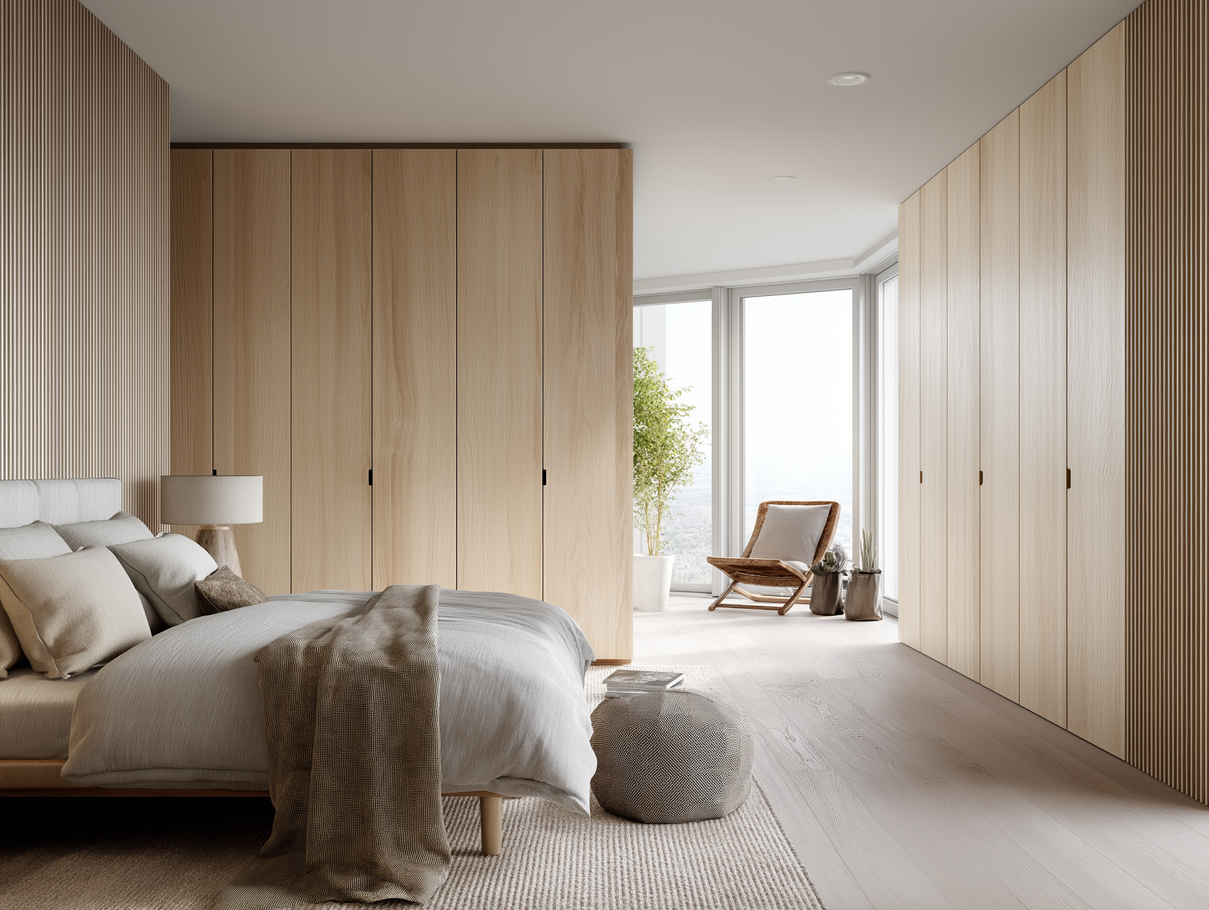 Idea 1: Full Wall Storage Behind the Bed