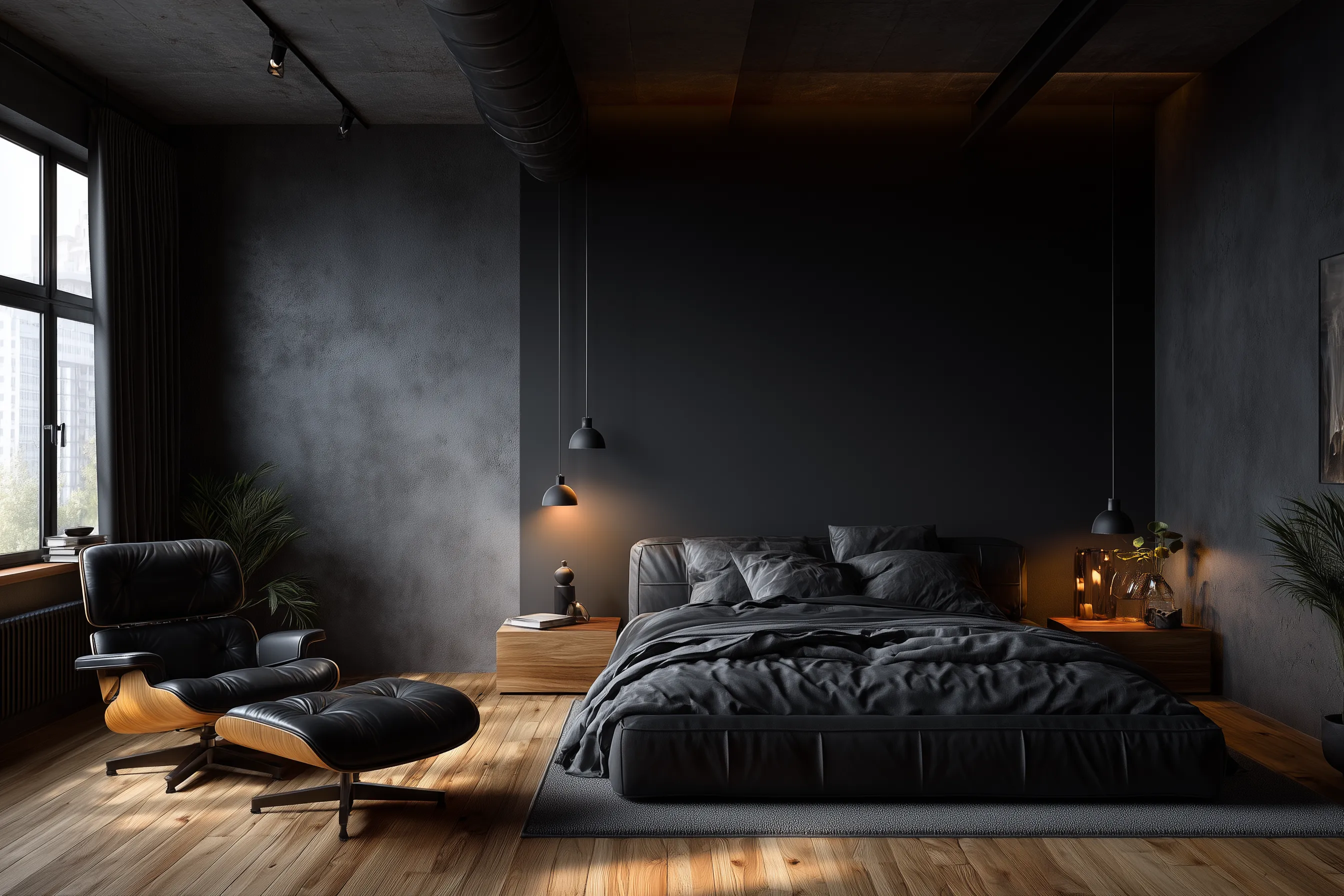 Minimalist & Masculine Bedroom Setup