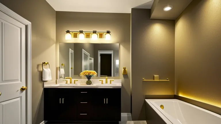 Bathroom Lighting for a Warm Modern Ambience
