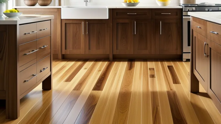 Hardwood Flooring with Hickory Cabinets