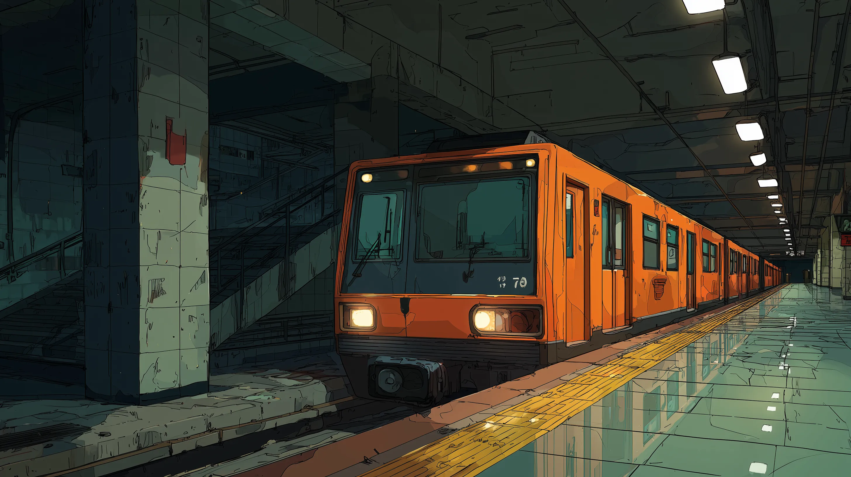 About 50 Subway Cars in Length: One subway car is ~65 ft (20 m); line them up, and you get an idea of the space coverage.