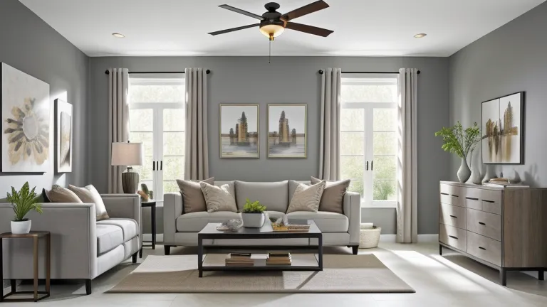 Grey Walls with Bronze Accents