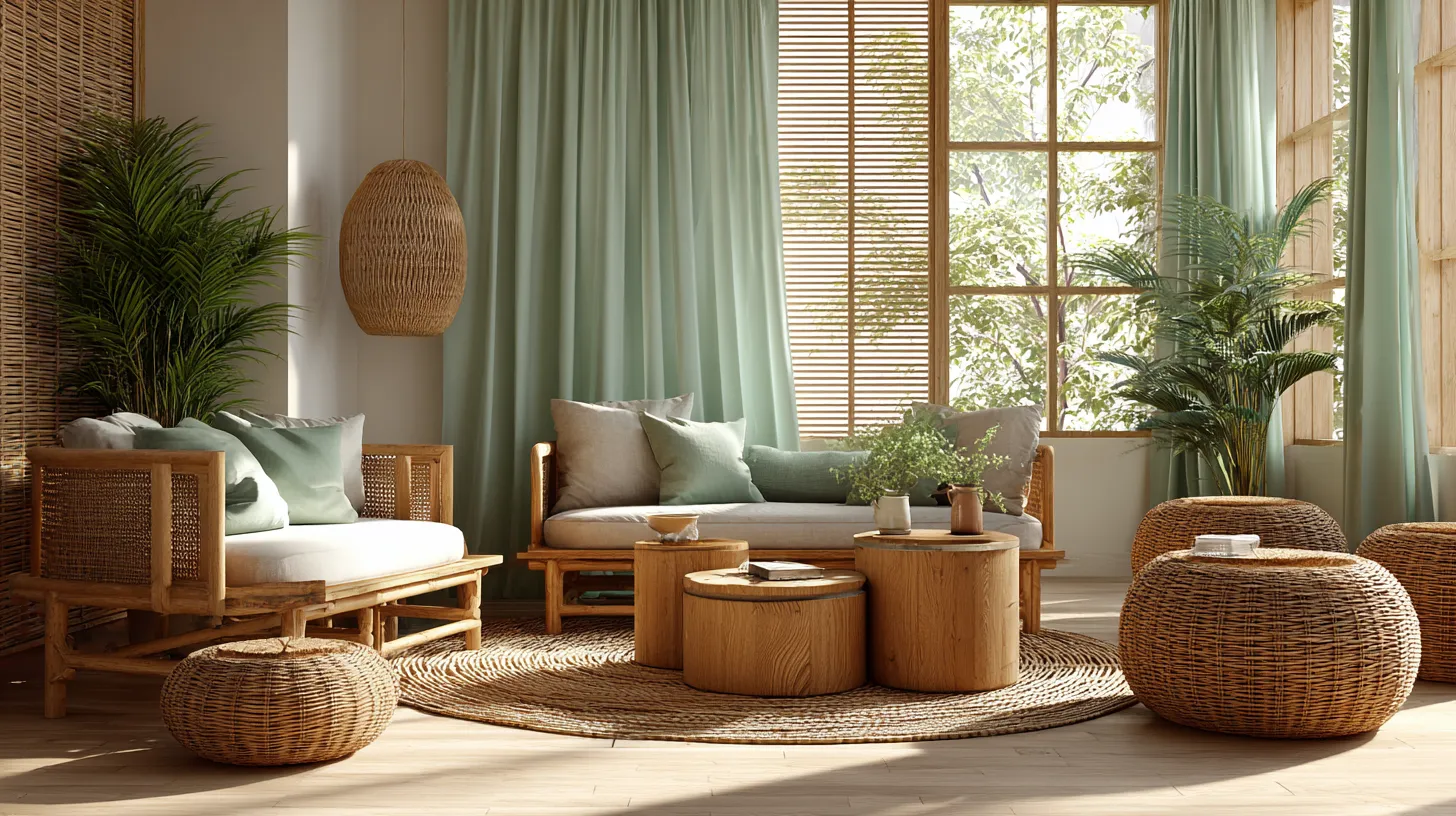 3. Woven Bamboo Mat Inserts for a Cozy Touch