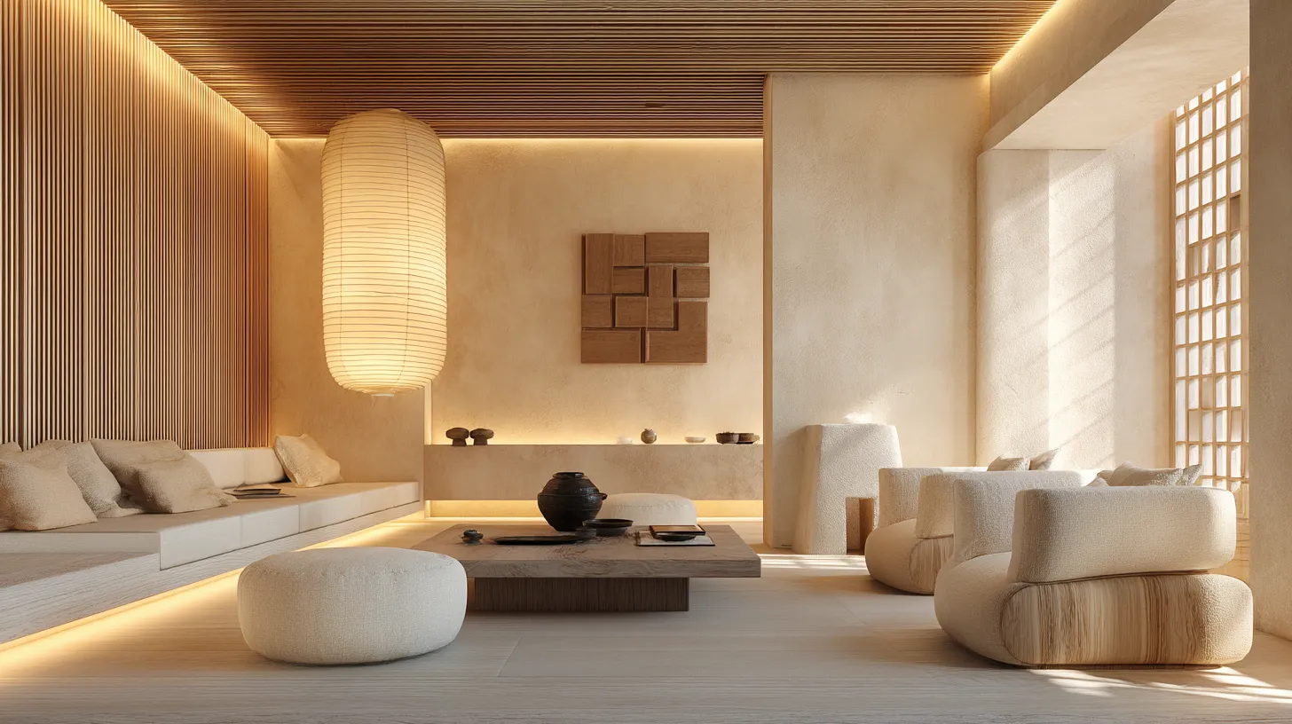 5. Bamboo + Integrated Lighting for a Relaxing Atmosphere