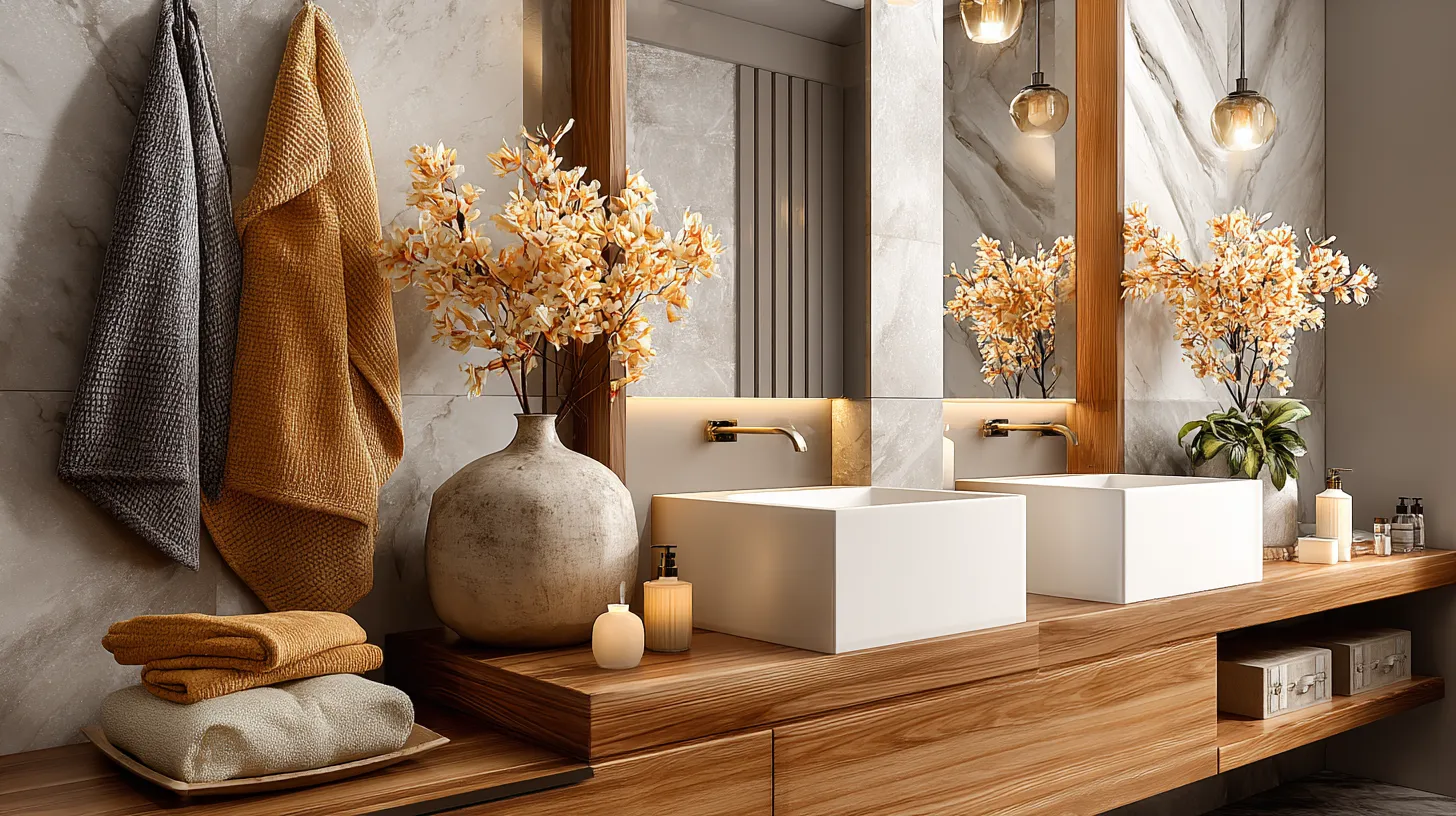 1. Seattle – 45 sq ft Bathroom Feels Bigger with Warm Neutrals