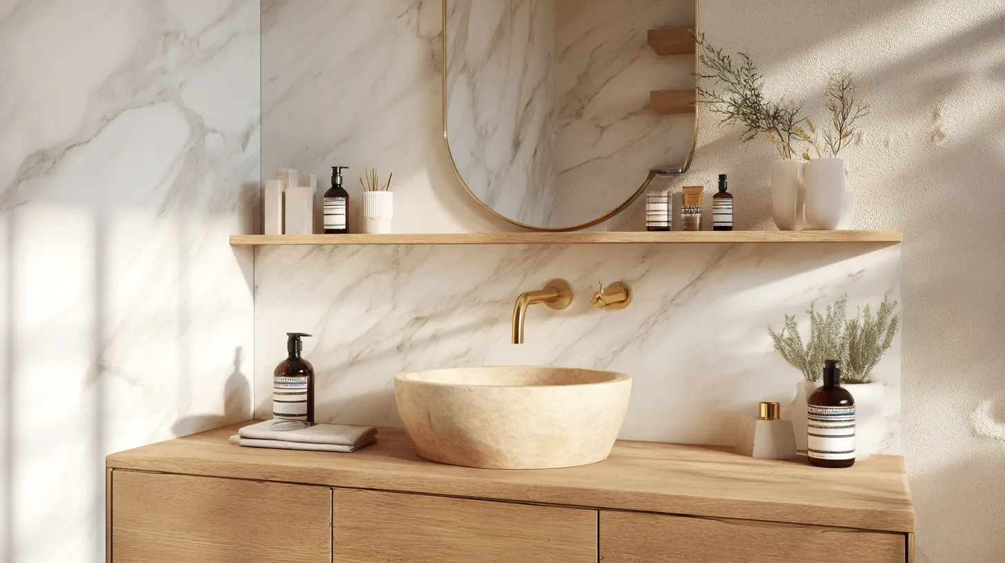 Accent Wall & Natural Materials – Highlight the Tub as a Focal Point